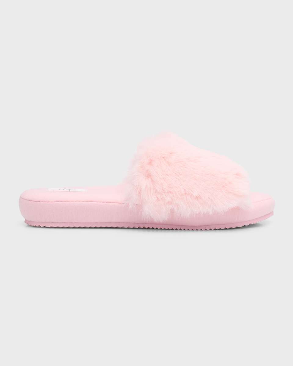 Whitely Plush Open-Toe Faux Fur Slid
